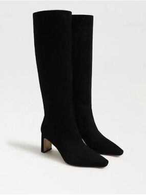 Sam Edelman Sylvia Knee High Boot Black Suede / Size 8.5